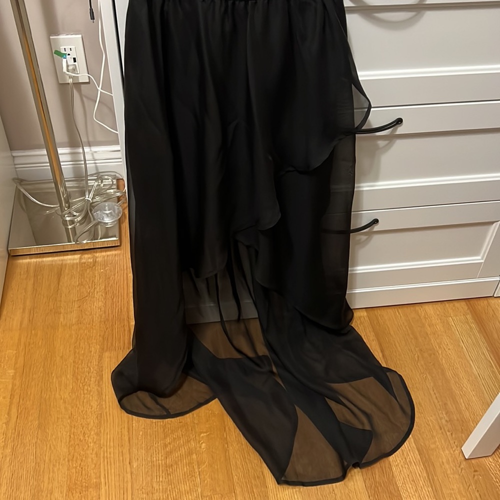 BLACK HIGH LOW DRESS - Picture 2 of 3